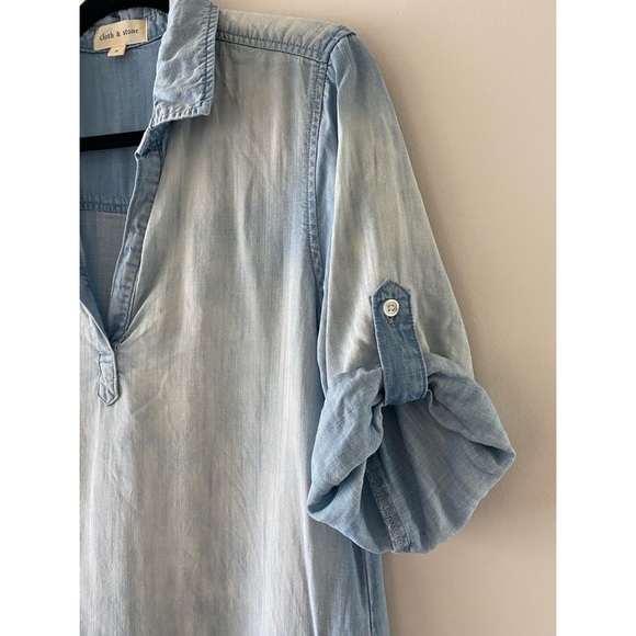 Anthropologie Cloth + Stone Women’s Denim Shirtdress - Picture 3 of 15